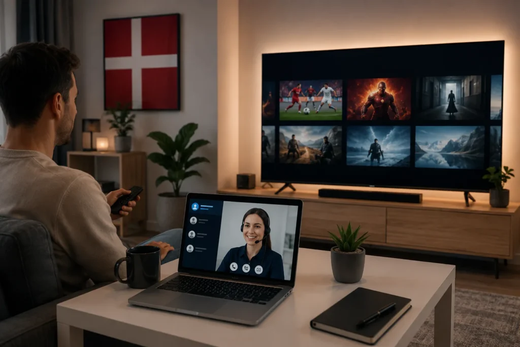 IPTV Danmark kundesupport og Smart TV streaming